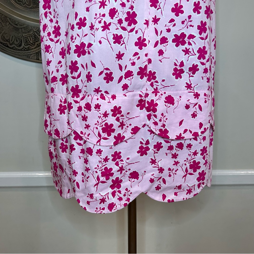 Oscar de la Renta pink on pink floral top - Size 14Y - Picture 2 of 10